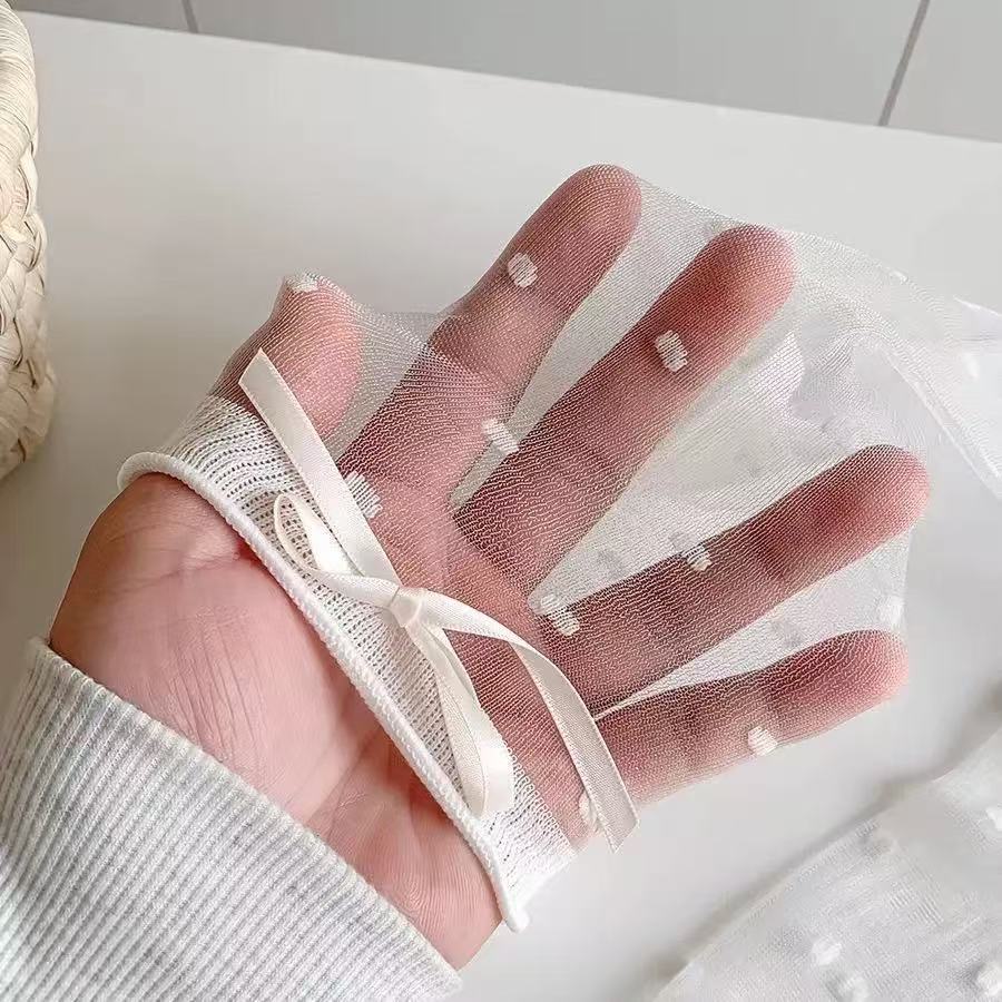 𧦠Official Store β Ice Silk Breathable Socks with Polka Dot Design